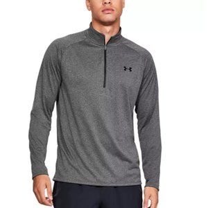 Men's Under Armour Heat Gear size L gray half zip pullover